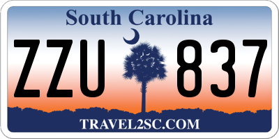 SC license plate ZZU837