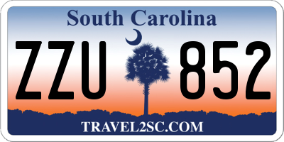 SC license plate ZZU852