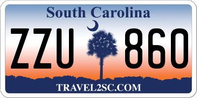 SC license plate ZZU860