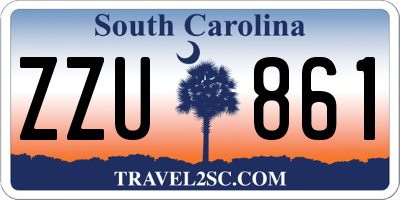 SC license plate ZZU861