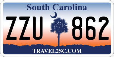SC license plate ZZU862
