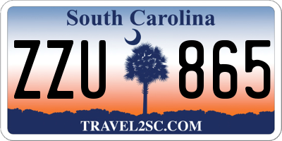 SC license plate ZZU865