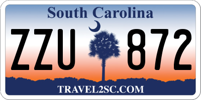 SC license plate ZZU872