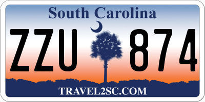 SC license plate ZZU874