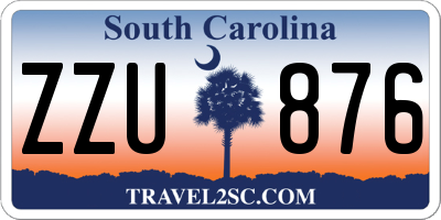 SC license plate ZZU876