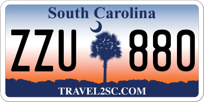 SC license plate ZZU880