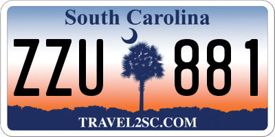 SC license plate ZZU881
