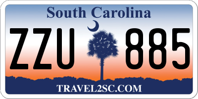 SC license plate ZZU885