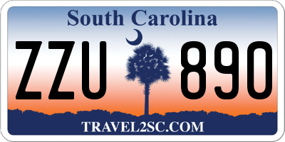 SC license plate ZZU890