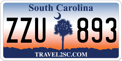 SC license plate ZZU893
