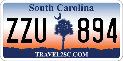 SC license plate ZZU894