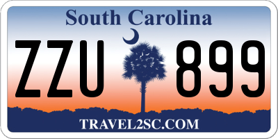 SC license plate ZZU899