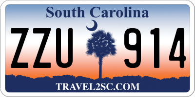 SC license plate ZZU914