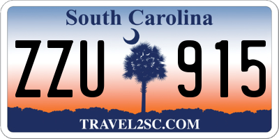 SC license plate ZZU915