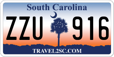 SC license plate ZZU916