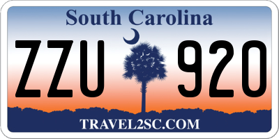 SC license plate ZZU920