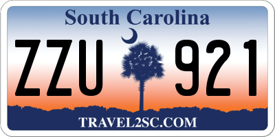 SC license plate ZZU921