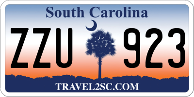 SC license plate ZZU923