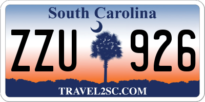 SC license plate ZZU926