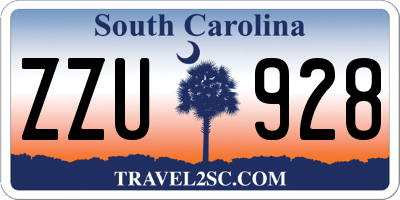 SC license plate ZZU928