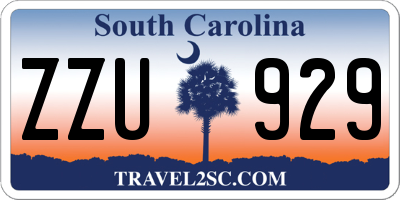 SC license plate ZZU929