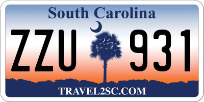 SC license plate ZZU931