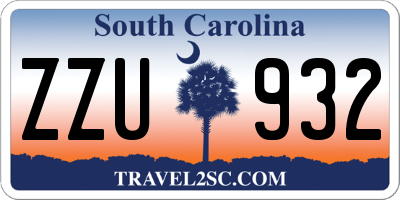 SC license plate ZZU932