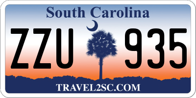 SC license plate ZZU935