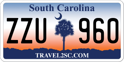 SC license plate ZZU960
