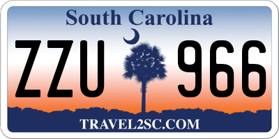 SC license plate ZZU966