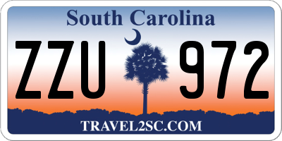 SC license plate ZZU972