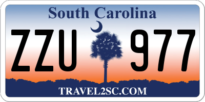 SC license plate ZZU977