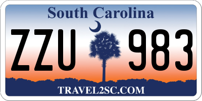 SC license plate ZZU983