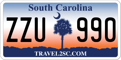 SC license plate ZZU990