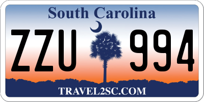 SC license plate ZZU994