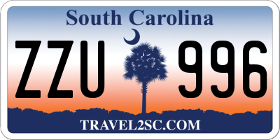 SC license plate ZZU996