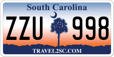 SC license plate ZZU998