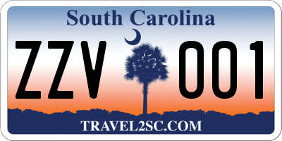 SC license plate ZZV001