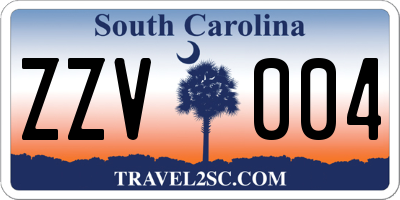 SC license plate ZZV004