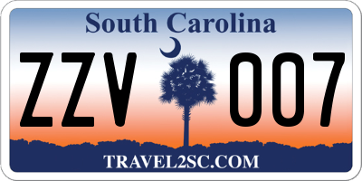 SC license plate ZZV007