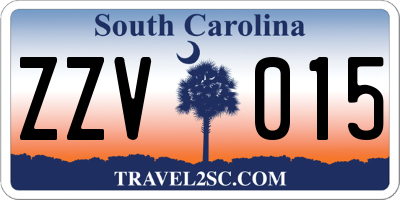 SC license plate ZZV015