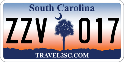 SC license plate ZZV017