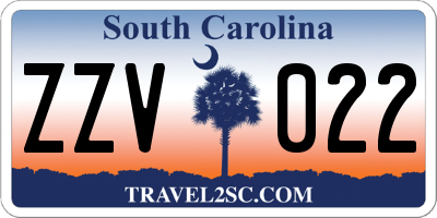 SC license plate ZZV022
