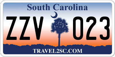 SC license plate ZZV023