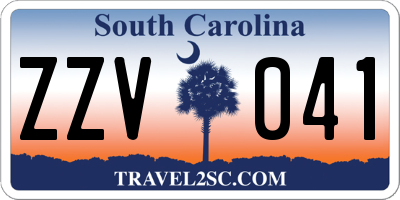 SC license plate ZZV041