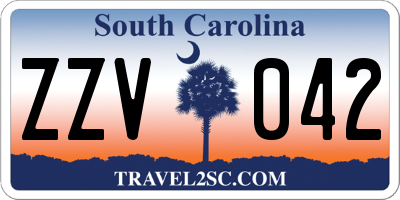SC license plate ZZV042