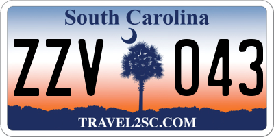 SC license plate ZZV043
