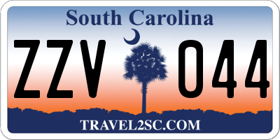 SC license plate ZZV044