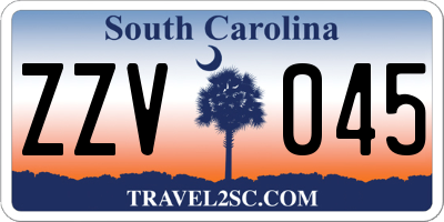 SC license plate ZZV045