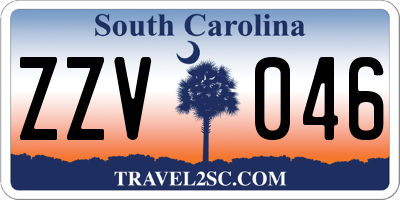 SC license plate ZZV046